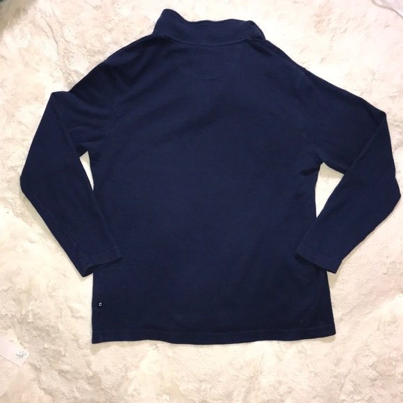 Men's CHAPS Navy Quarter Zip Pullover - Picture 5 of 7